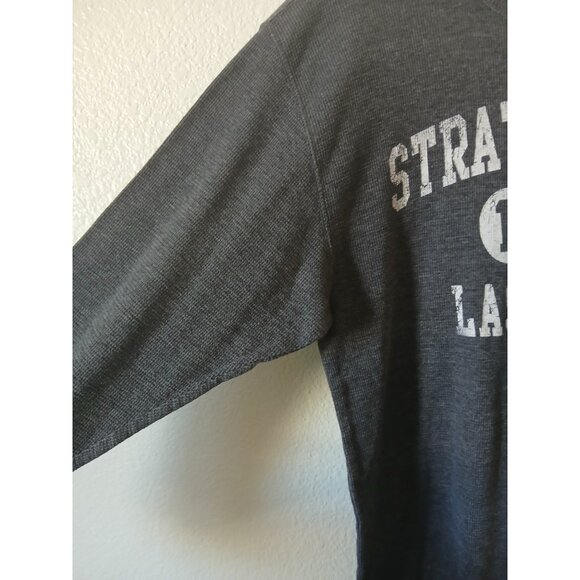 Stratospher Las Vegas Thermal Waffle Knit Shirt Men's Medium Gray Base Layer Y2K - Picture 5 of 13